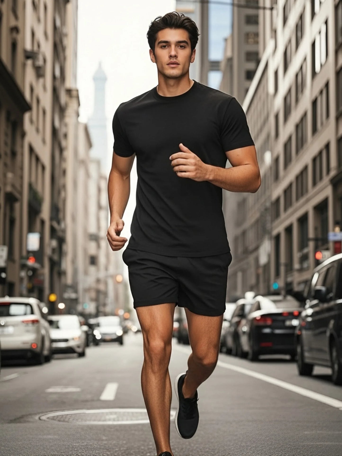 Aura Solid Color Short Sleeves Sporty T Shirt