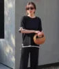 Aura Knitted Sweater & Wide-Leg Pants Two-Piece Set