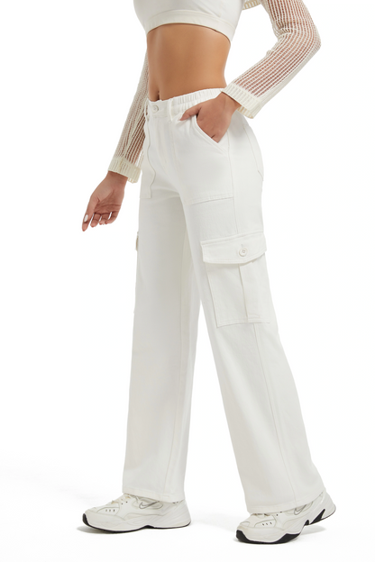 Aura Women’s High-Waist Straight Denim Pants