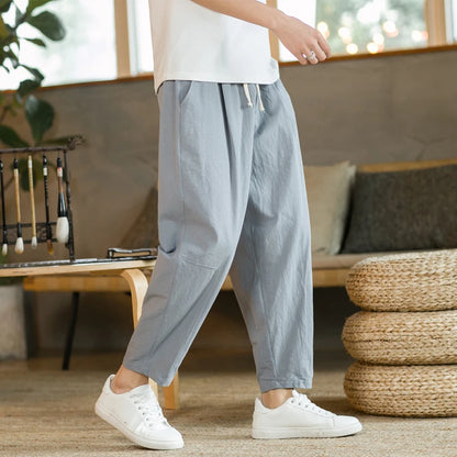 Aura Men’s Cotton Linen Casual Pants
