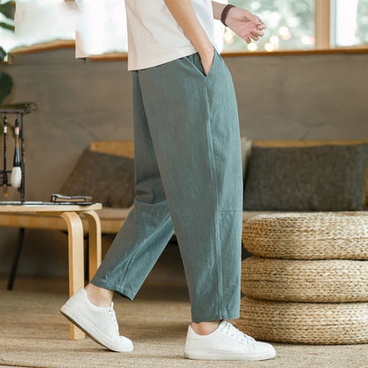 Aura Men’s Cotton Linen Casual Pants
